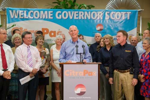Florida Governor Rick Scott announces CitraPac Launch Sebring FL Florida Governor Rick Scott announces CitraPac Launch Sebring FL